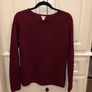 J. CREW Maroon pullover Sweater